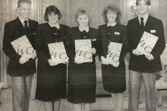 Staff at the White Gables Hotel in Hillsborough in 1993