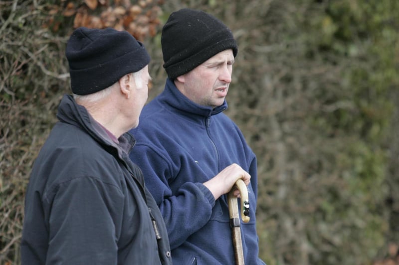 S O'Neill and Seamus Toner pictured at the Toome Sheep dog Trial held on Easter Tuesday. Picture Steven McAuley/ Kevin McAuley Photography Multimedia