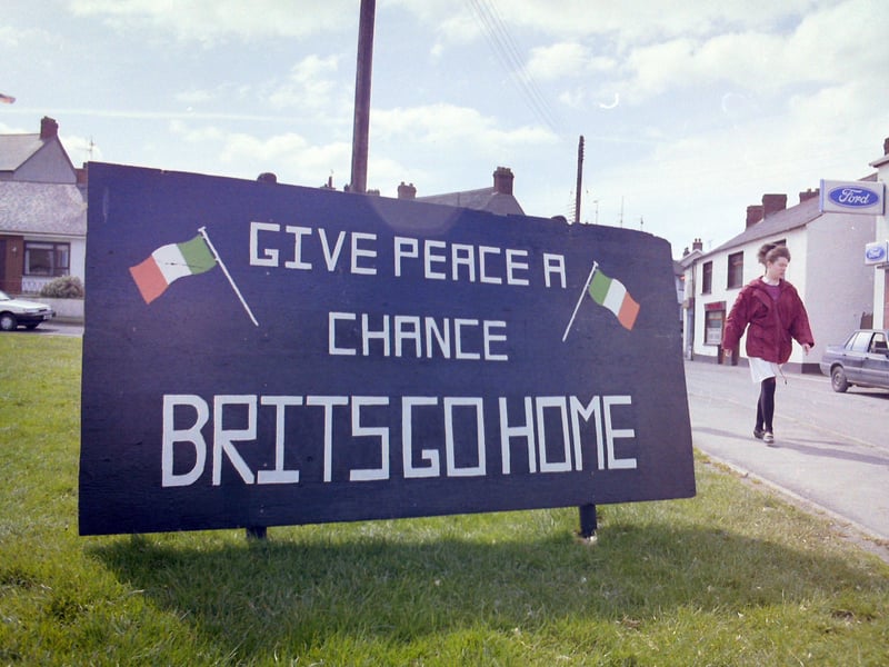 PACEMAKER  PRESS 14/4/1994186/94Crossmaglen feature for Independent. New security checkpoints around Crossmaglen and GAA pitch and Army base.