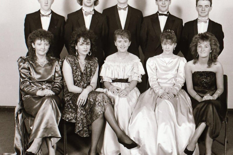 Seated, from left, Paula Gillespie, Deborah Doherty, Nicola Walsh, Jacqueline Curran and Bernie O'Donnell. At back are Peter Hutton, Otto Schlindwein, Brian McCartie, Stephen Latimer and Noel Travers.