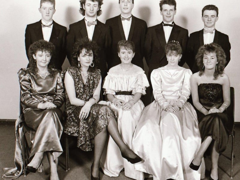 Seated, from left, Paula Gillespie, Deborah Doherty, Nicola Walsh, Jacqueline Curran and Bernie O'Donnell. At back are Peter Hutton, Otto Schlindwein, Brian McCartie, Stephen Latimer and Noel Travers.