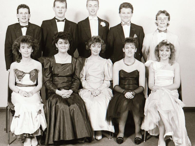 Seated are Patricia Sharp, Brenda Sweeney, Danielle McGilloway, Bernadette Deeney and Andrea Hussey. At back are Shaun Kelly, Gavin McDermott, Ciaran Noble, Mark Taggart and Brendan Gallagher.