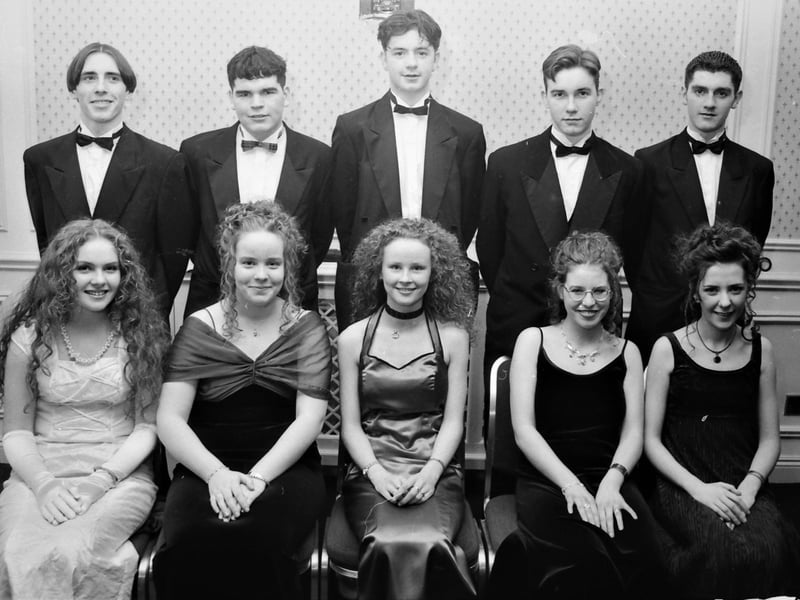 Seated, from left, are Orla McGlinchey, Oona Deeney, Paula Gallagher, Eadaoin Patton and Deboragh Anderson. At back are Ciaran Mellon, Brian Mulhern, Dermot Parke, John McCormack and Ciaran Strawbridge.