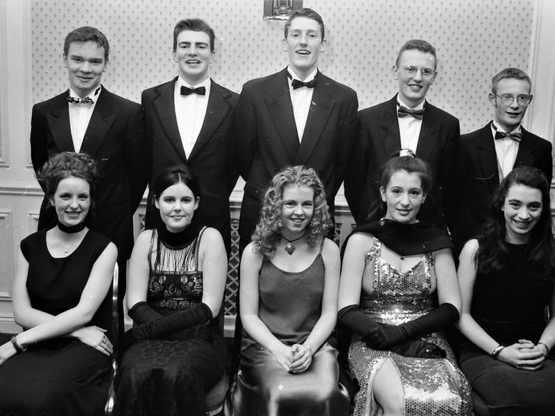 Front, from left, are Fiona Williamson, Aileen McGinty, Blathnaid O'Donnell, Alison Ferguson and Lisa McGrath. At back are Cormac McAteer, Brendan Durkan, Sean McCabe, Nicholas Wilson and Matthew Boyle.