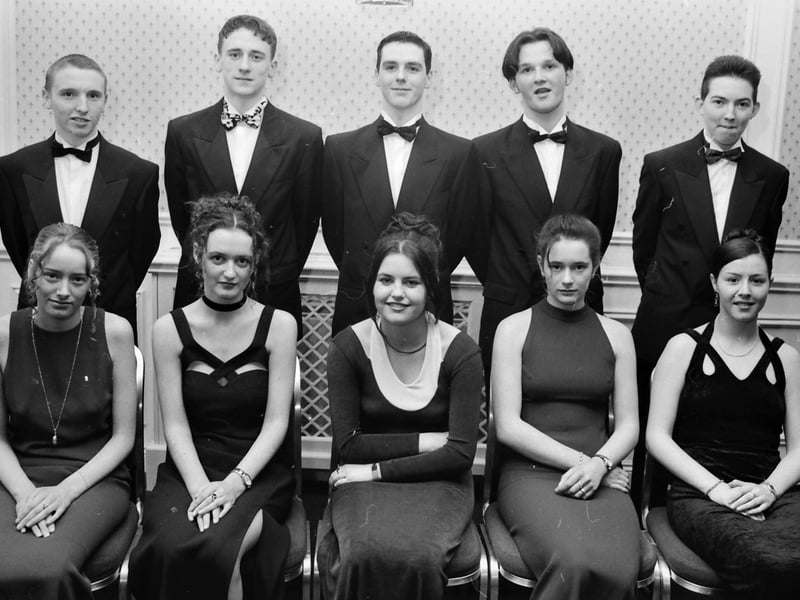 Seated are Karen McDermott, Catriona Cassidy, Fiona Smyth, Ann Louise McLaughlin and Aislinn Coyle. At back are Stephen Laverty, Paul Herron, Alan Healy, Jody Kirby and Gavin McLaughlin.