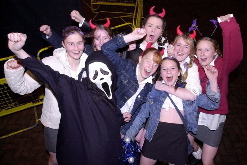 Having great fun at Derry's big Halloween party in 2002.