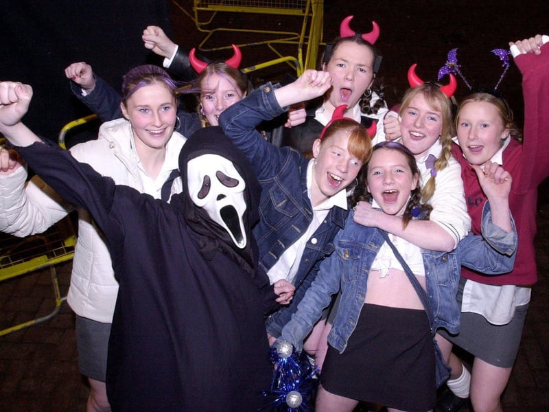 Having great fun at Derry's big Halloween party in 2002.