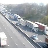 Two lanes have been closed on the M1 northbound in Tibshelf to junction 29, which leads to the A617 due to a collision.