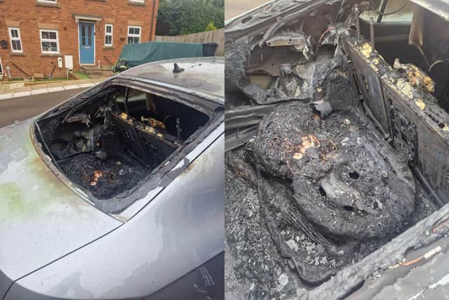 Firefighters from Staveley were called to reports of a taxi on fire on Mulberry Croft, in Hollingwood, just after midnight on February 29. Upon arrival, fire crews discovered one car well alight.