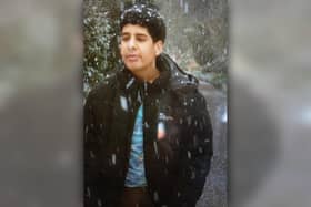Hamzah Naji, who is 18,  is missing from his home in Derbyshire.