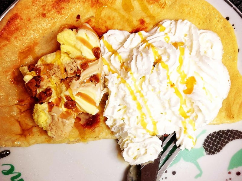 Ice cream and whipped cream. Yes please!