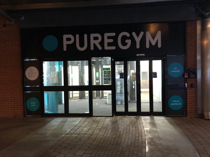 The PureGym branch off Commerical Road in Arundel Street, photographed at 10.20pm on March 25. Picture: Richard Lemmer