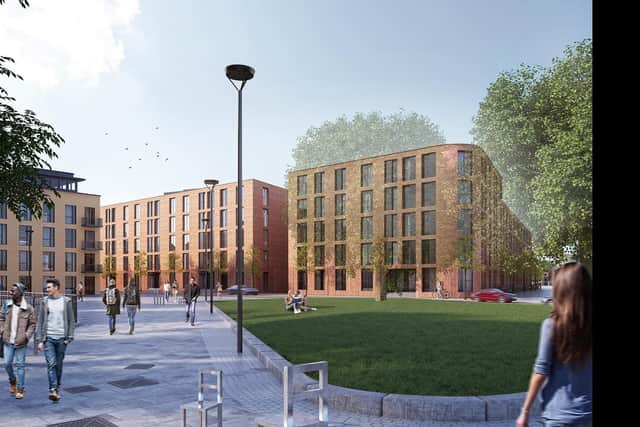 The development will consist of a mix of studio apartments, starting at around £137,500, as well as one-bed, two-bed and three-bed apartments, the latter starting at around £260,000.