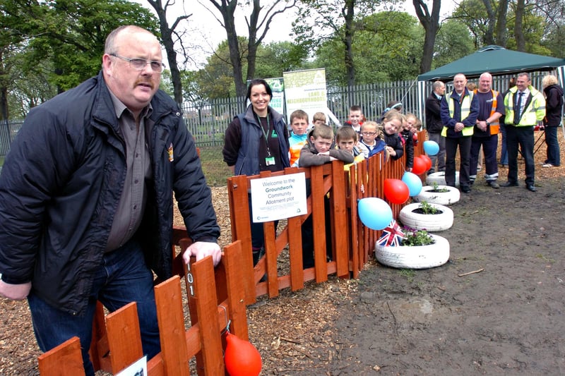 Were you pictured in this 2012 photo at Summerbell Allotments?
