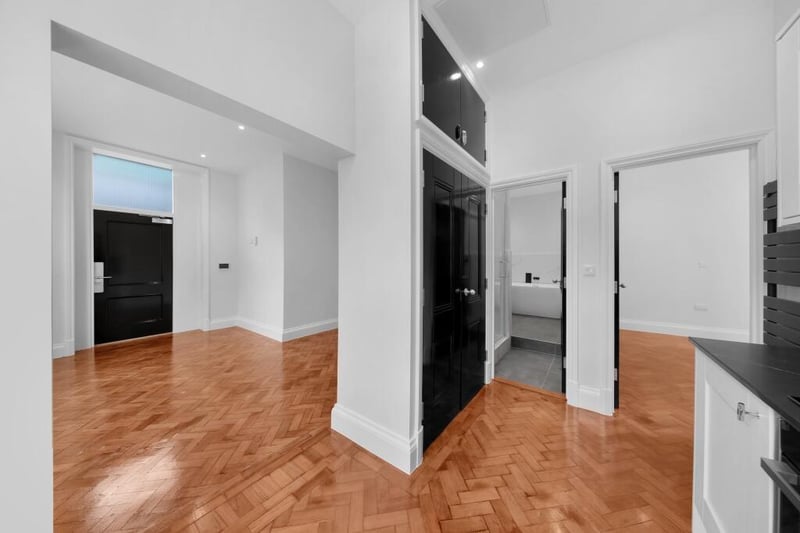 The original parquet floor has been restored in this one-bedroom apartment which has self-contained access.