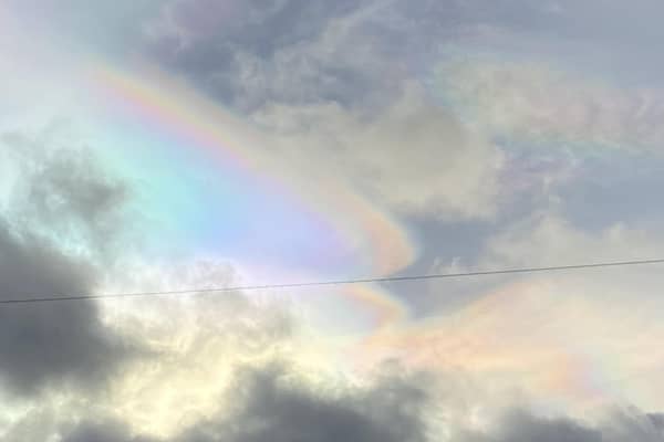 Nacreous clouds spotted over the High Peak this morning. Photo Heather Louise King