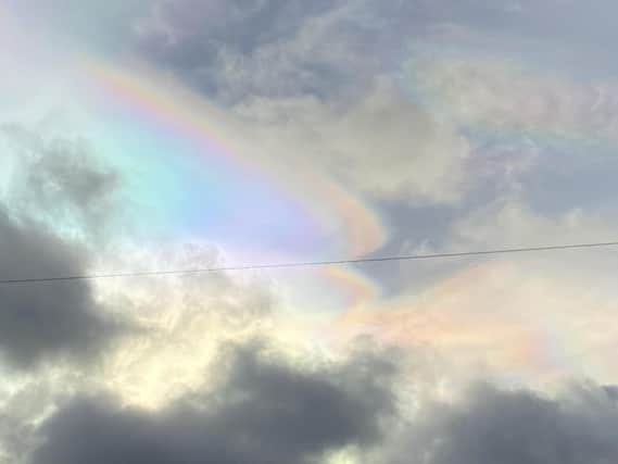 Nacreous clouds spotted over the High Peak this morning. Photo Heather Louise King