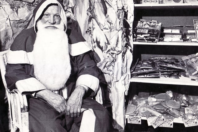 Father Christmas at Swallows Store, Chesterfield, in 1969