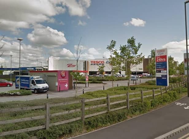 The incident is alleged to have happened at the Tesco Extra store on Lockoford Lane