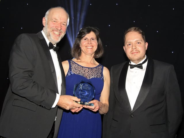 Thompson is 20th on this list, held by 3,273 people across the county. Thompson means ‘son of Tom’, a pet name for Thomas. Thomas comes from the personal name Thomas of Biblical (New Testament) origin from the Aramaic ‘t’ōm’’a’ - a byname meaning ‘twin’. Pictured here are Stephen and Karen Thompson from Moss Valley Fine Meats, presented with a business award by Dan Isterling.