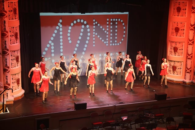 Tap-dancing pupils of Diane Bradbury Theatre Dance School perform to music from 42nd Street.