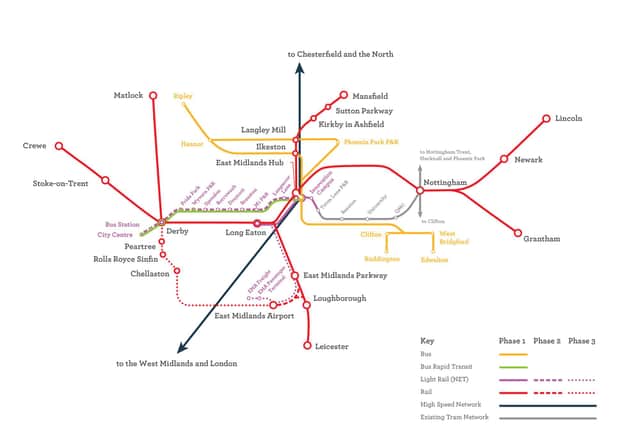 A map of the new link travel network.