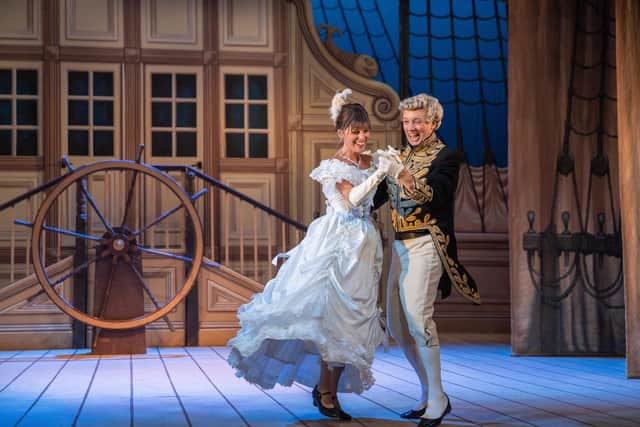 Caroline Kennedy and Simon Butteriss in the National Gilbert and Sullivan's production of HMS Pinafore in 2021 (photo: Jane Stokes).