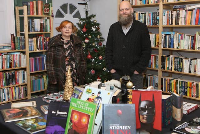 Chris and Lorraine Witty of Book Folk in Buxton. Photo Jason Advertiser
