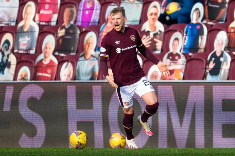 Turned out to be a very shrewd signing from Robbie Neilson, excellent against Dundee in the 6-2 win and in the Scottish Cup final. Season petered out and he missed the run-in due to injury.