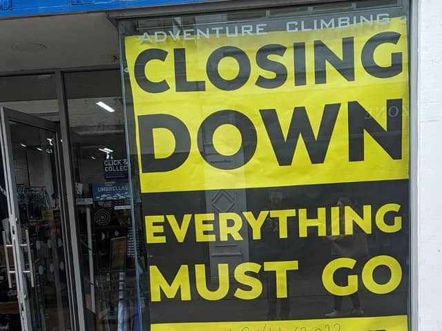 Closing down signs have appeared in the storefront window