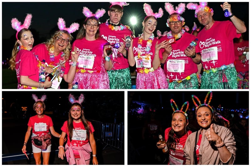 Sparkle Night Walk supporters are caught on camera by Nick Rhodes (main photo) and Tom Hodgson.