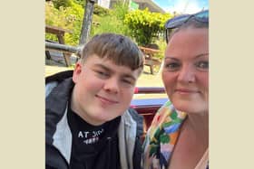 Anna Tesdale, 41, from Chesterfield, cares for her disabled oldest son Charlie, 21, who has a rare degenerative brain condition which caused him to develop dementia and lose most of his mobility.