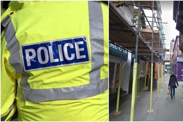 A woman was allegedly assaulted at The Shambles in Chesterfield.
