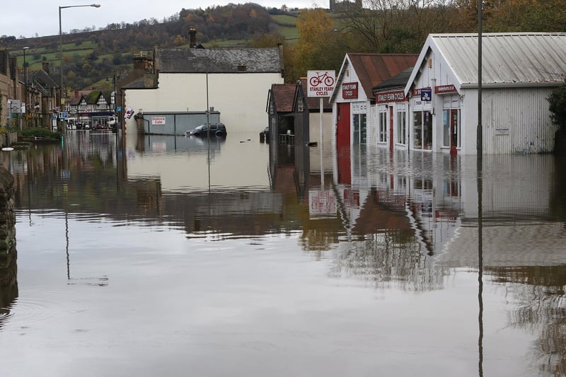Matlock under water during bad flooding in November 2019.
