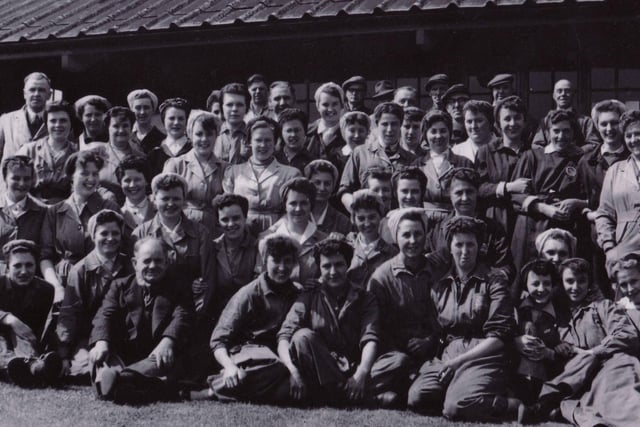 ICI staff at Peveril Estate, Sheffield Road, Chesterfield. The factory closed in July 1957.