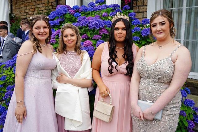 Students photographed outside the Ringwod Hall prom venue