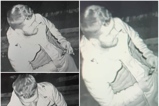 Police have released CCTV images of a man officers want to speak to about an allegation that a woman was assaulted in Derbyshire. Image: Derbyshire police.