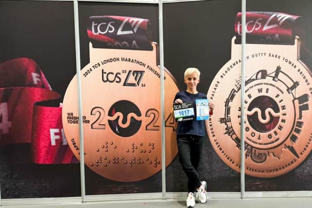 Kasia that support from the North Derbyshire Running Club gave her more power during the London marathon and made her cry.
