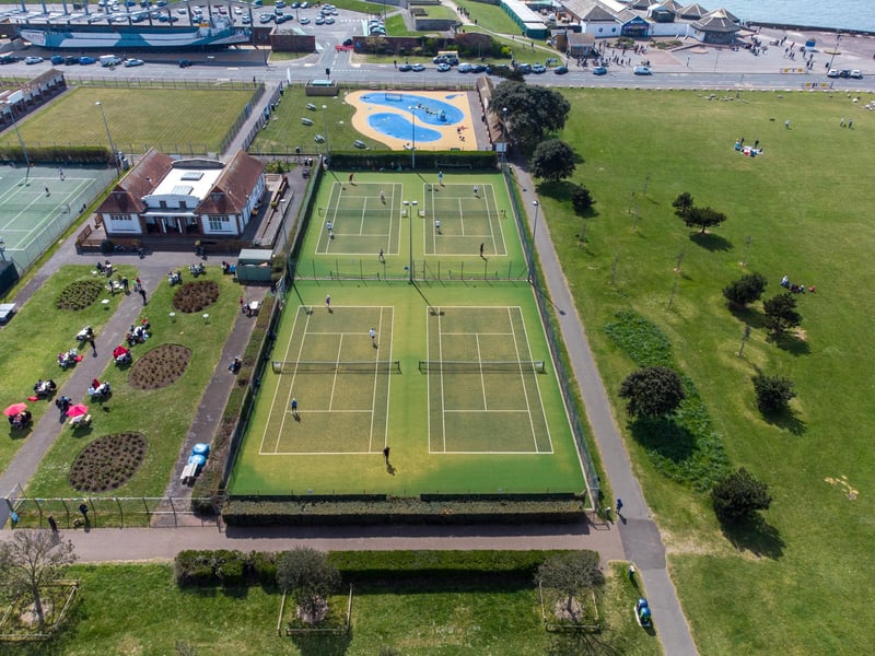 Southsea Tennis Club. Aerial shots of Southsea taken by Solent Sky Services and Oliver Collins on April 17.