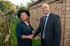 Picture of Fay Moody, Orchard Secretary with Andrew Pollard, Adoptions Engineer from Bellway