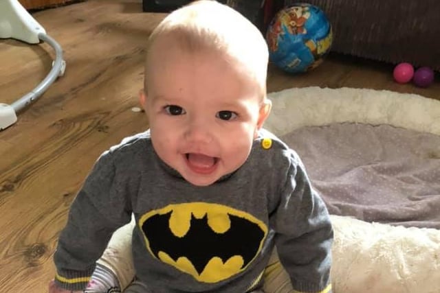 Eight-month-old Ollie is batty about Christmas!