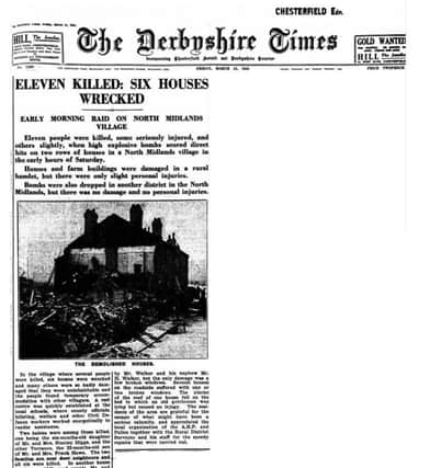 How the Derbyshire Times reported the atrocity on March 15, 1941.