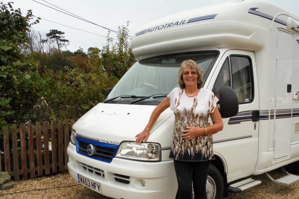 Pamela Stanton travelled by camper van to have hip replacement surgery in Barlborough.