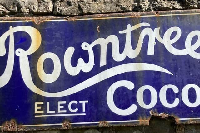 Vintage sign from the sweet shop is estimated to raise £100 to £200 at auction.