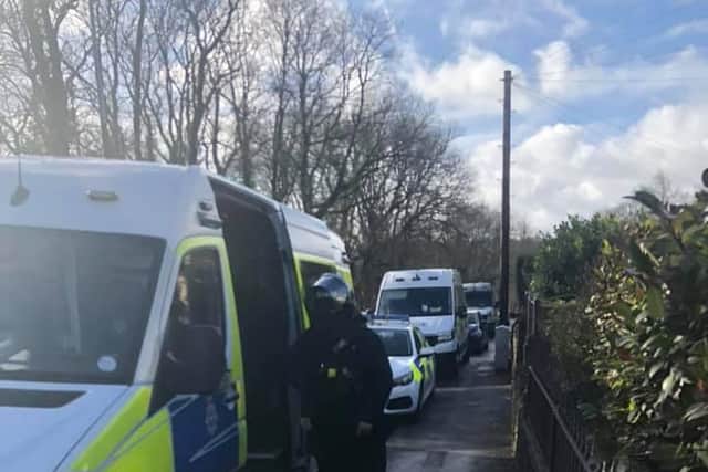 Police executed the drugs warrant at a property in Bowshaw, Dronfield, on Thursday (picture: Dronfield Safer Neighbourhood Team)