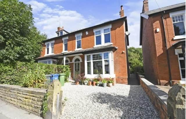 The beautiful bay window-fronted family home is set back from Ashgate Road and has a gravelled area at the front that enables parking space for vehicles.