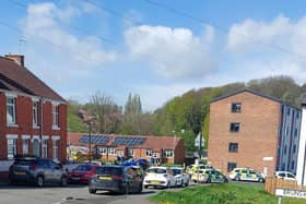 Officers from Derbyshire police and Derbyshire Fire and Rescue Service have been called to a property on Higher Albert Street in Chesterfield just before 3pm today, following reports of a house fire. credit: Cheri Southam