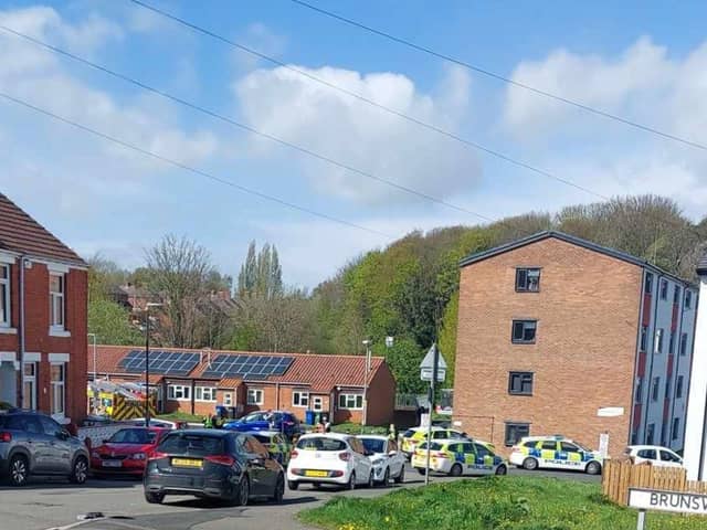 Officers from Derbyshire police and Derbyshire Fire and Rescue Service have been called to a property on Higher Albert Street in Chesterfield just before 3pm today, following reports of a house fire. credit: Cheri Southam