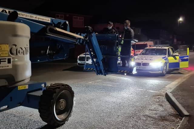 Two people stole a cherry picker in Bolsover.