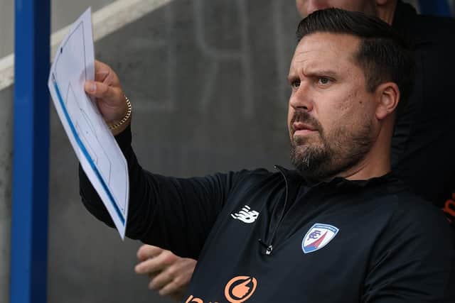 Spireites assistant manager Danny Webb.